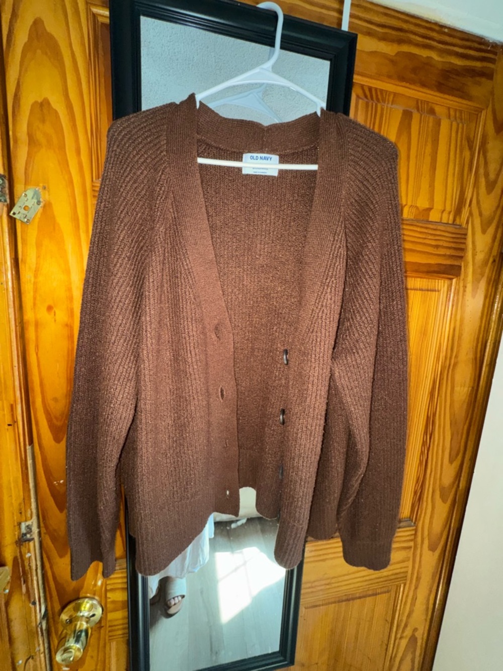 Old Navy Women's Chocolate Brown Button-Front Knit Cardigan